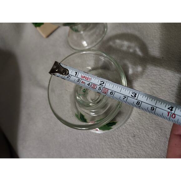 Vintage 1981 Avon Holiday Hostess Collection Candlestick Holder Candy Dish Holly - Picture 9 of 11